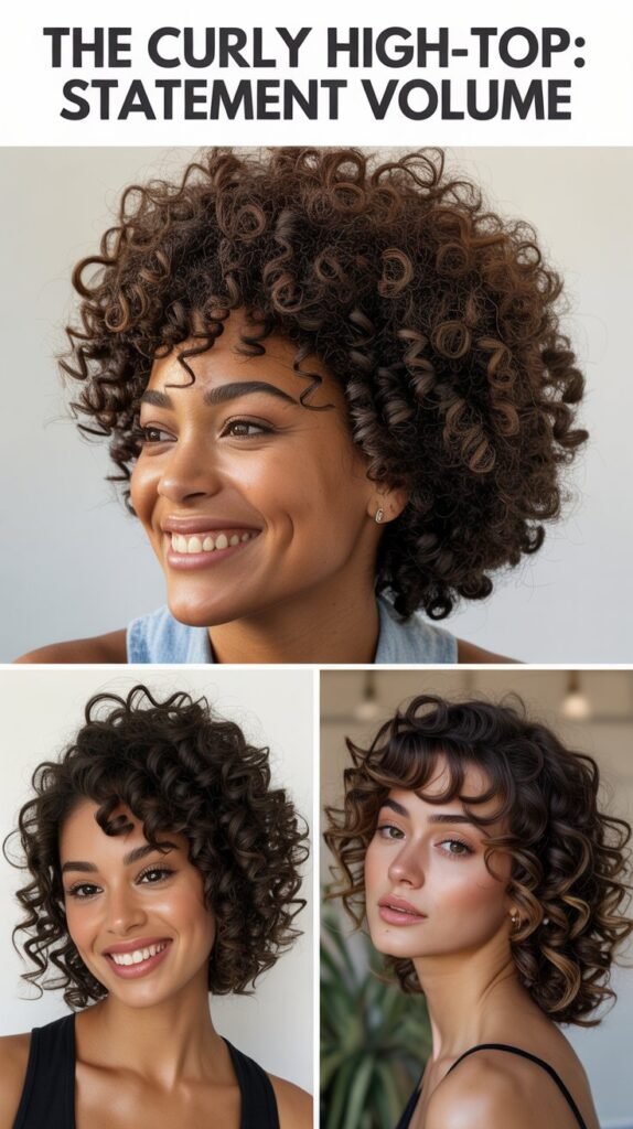 The Curly High-Top: Statement Volume