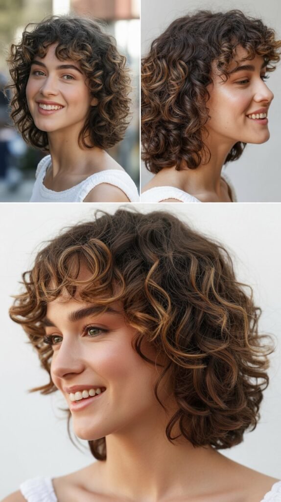 Mid-Length Curly Layers