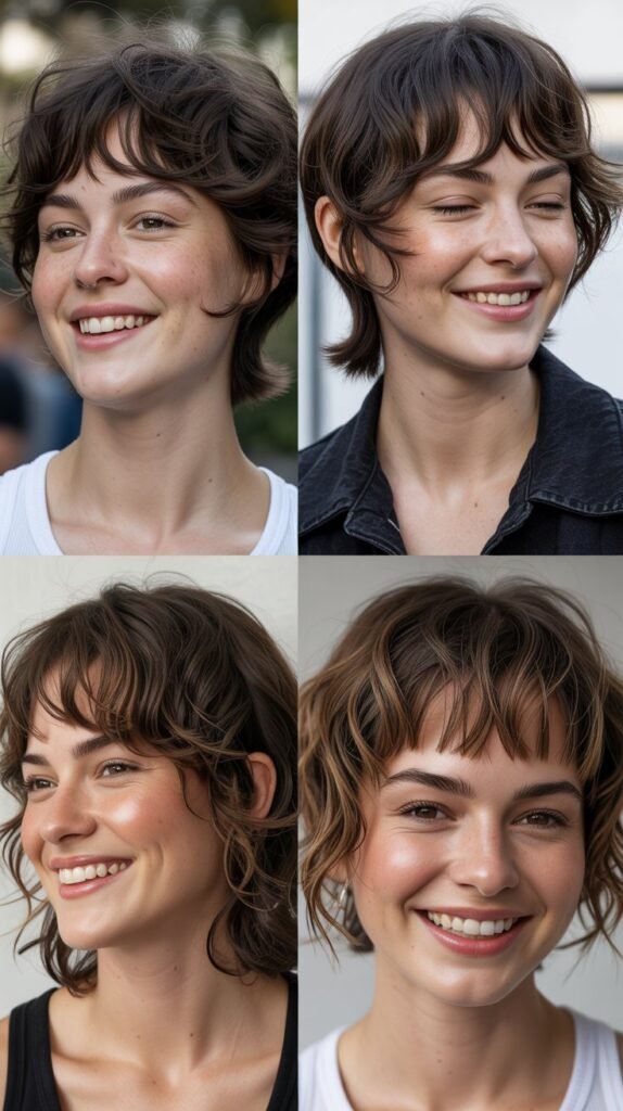 Textured Wispy Fringe With Choppy Crop Layers: Undone Sophistication