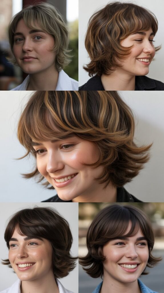 Diagonal Wispy Bangs With Graduated Layers: Creating Elegant Movement