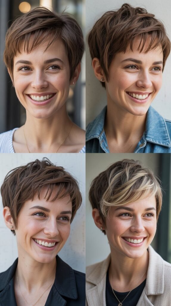 Pixie Bob with Wispy Face-Framing Layers