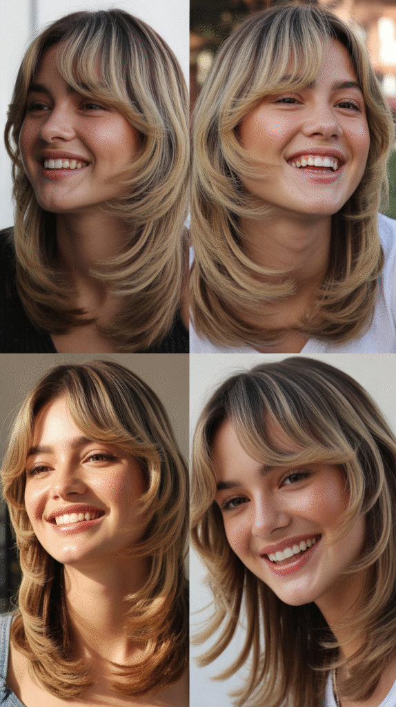 Wispy Side Bangs with Layered Pixie