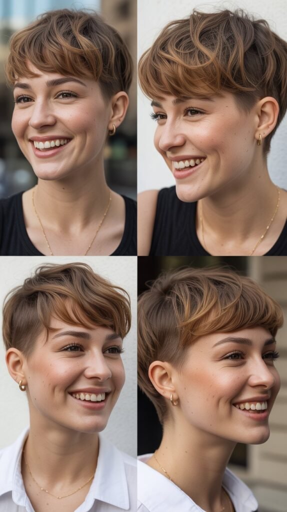 Textured Wispy Bangs With Layered Pixie Undercut: Maximum Versatility