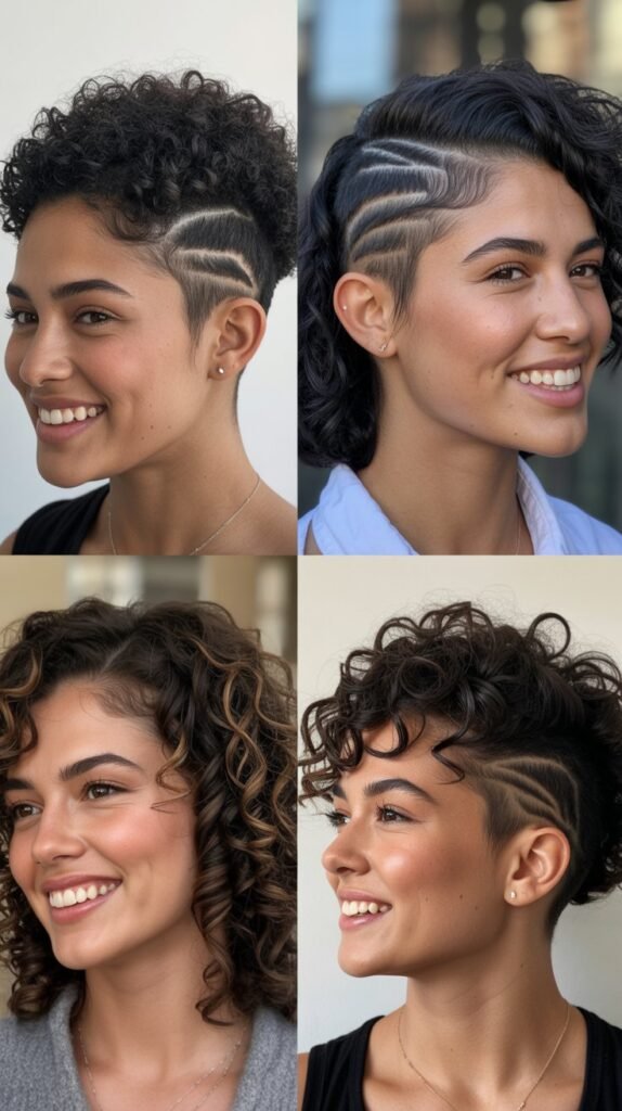 Curly Undercut Style