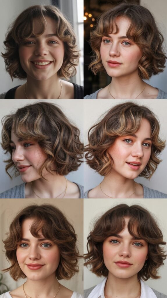 Wispy Curtain Bangs With Layered Messy Lob: Casual Chic