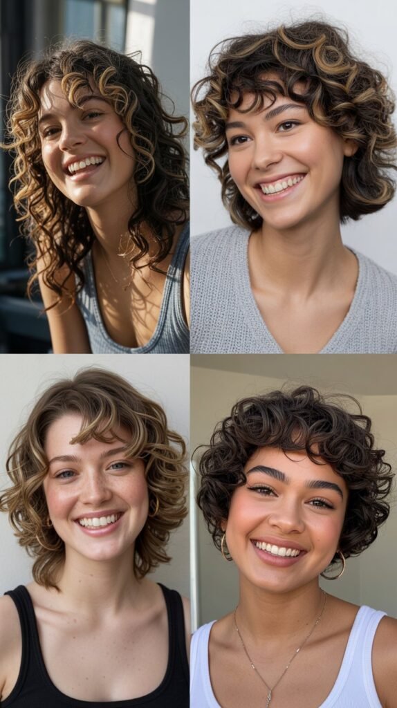 Curly Hair with Face-Framing Layers