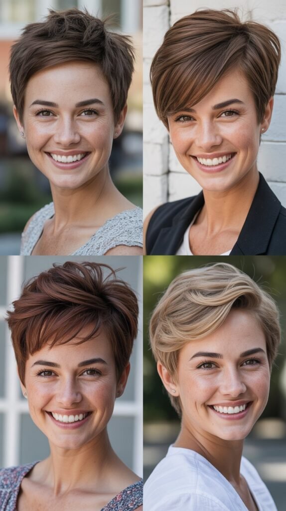 Textured Pixie with Side Swept Bangs