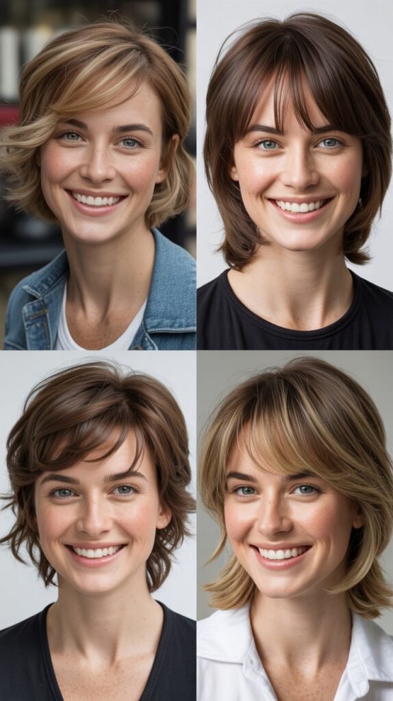 Soft Swoopy Bangs With Razor-Point Layers