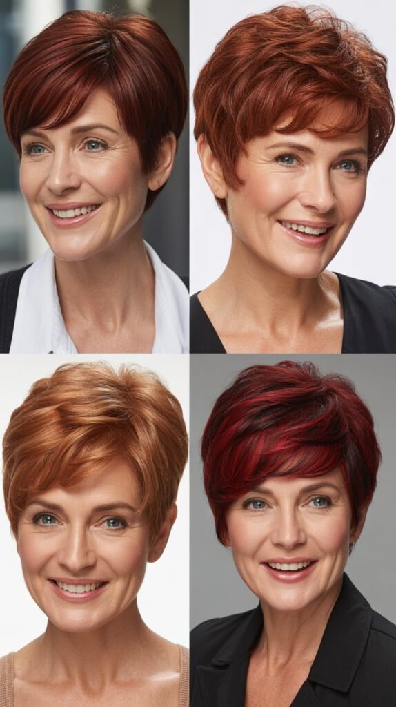  Auburn and Red Pixie