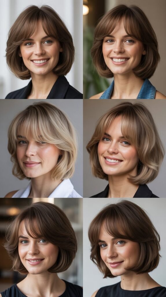 Wispy Bangs With Stacked A-Line Layers: Modern Bob Twist