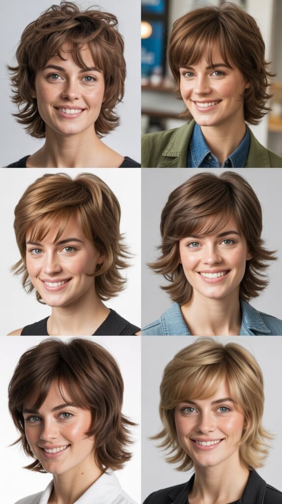 Textured Shag Bangs With All-Over Layers