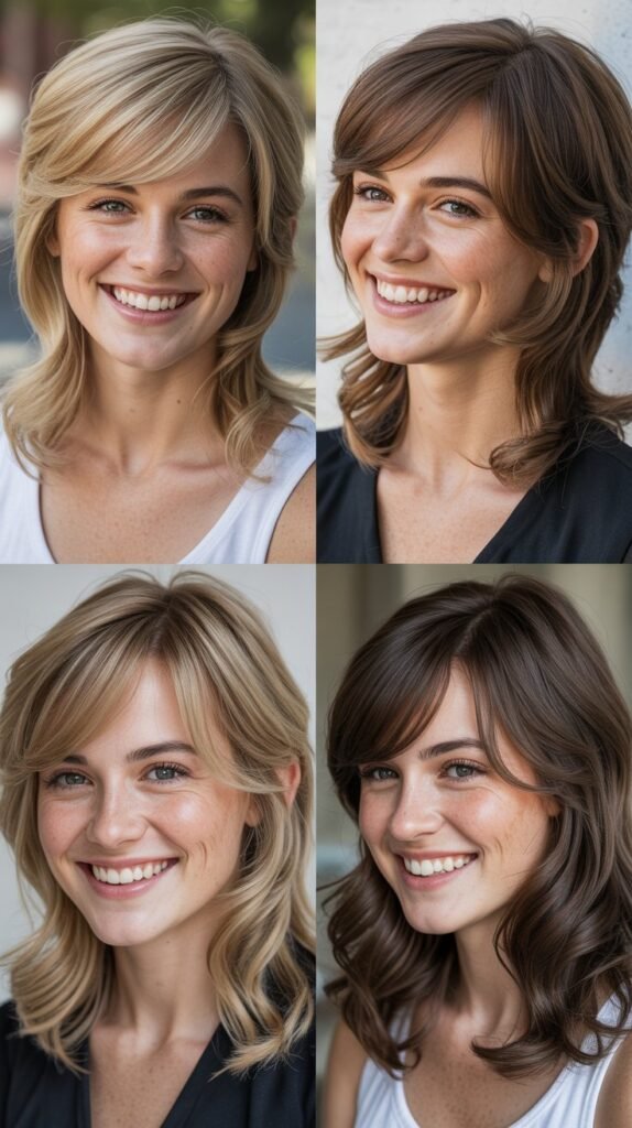 Side-Swept Wispy Bangs With Graduated Layers