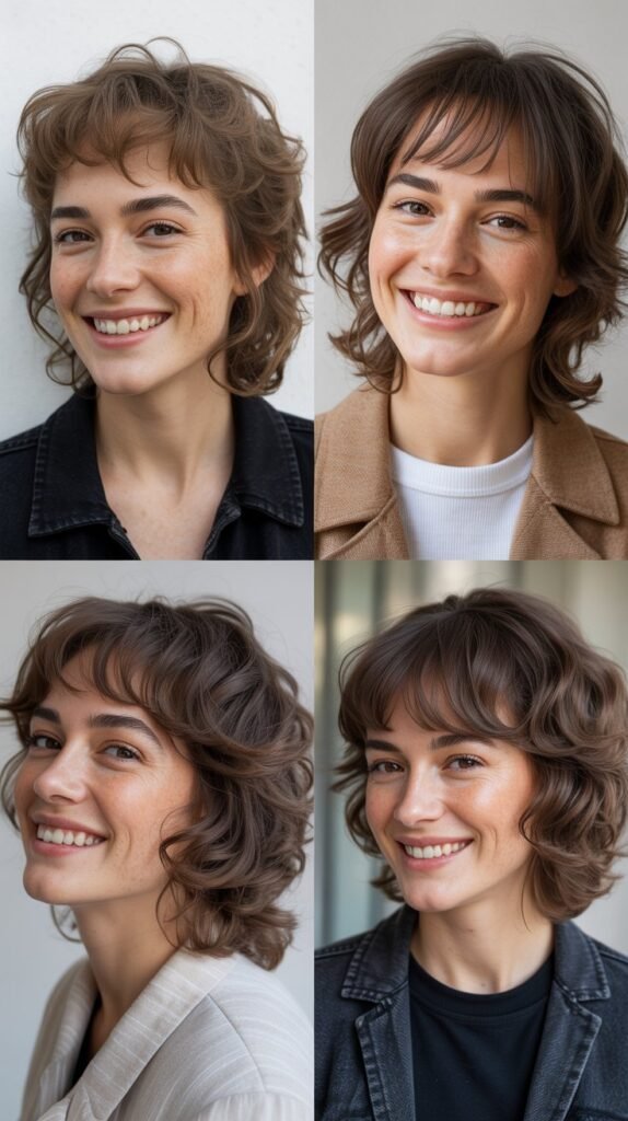  Wispy Bangs with Layered Side Part Emphasis