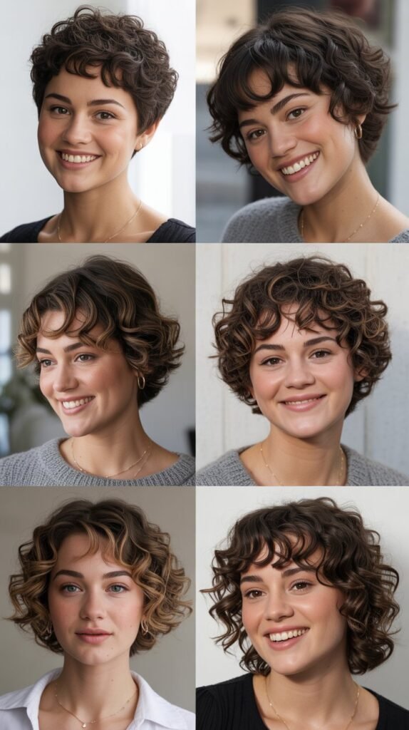 Short Curly Haircuts for Natural Gray Hair
