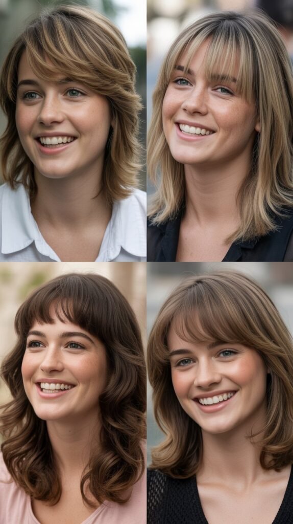 Feathered Wispy Bangs With Medium Layering