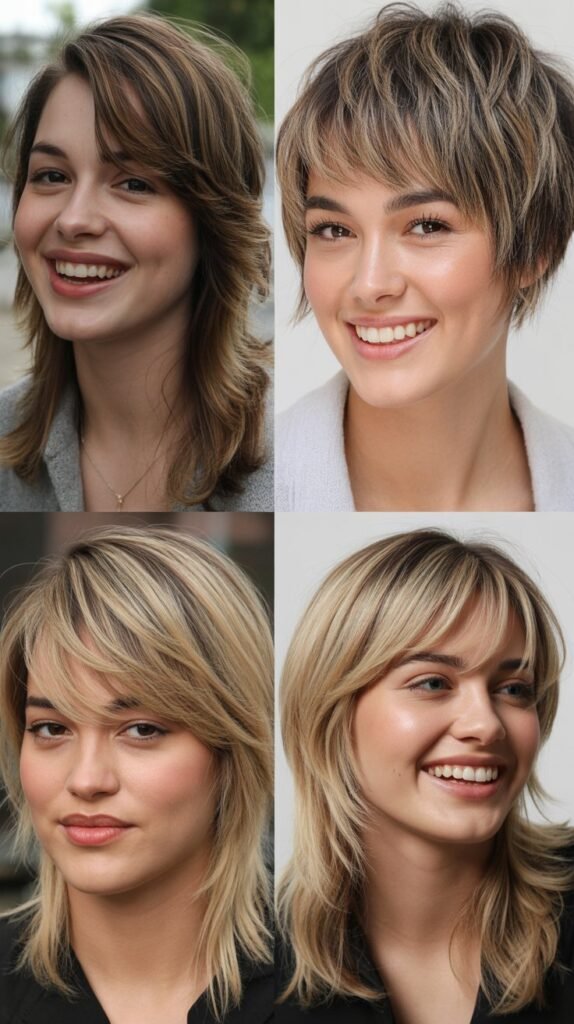  Wispy Bangs with Angled Layers