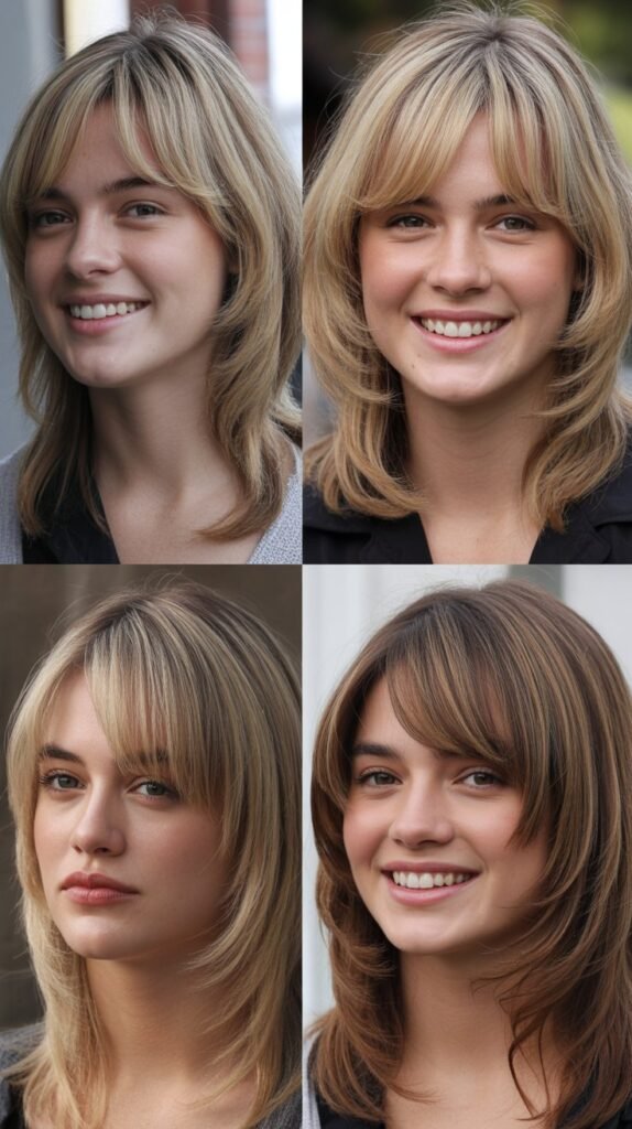  Wispy Bangs with Graduated Bob Layers