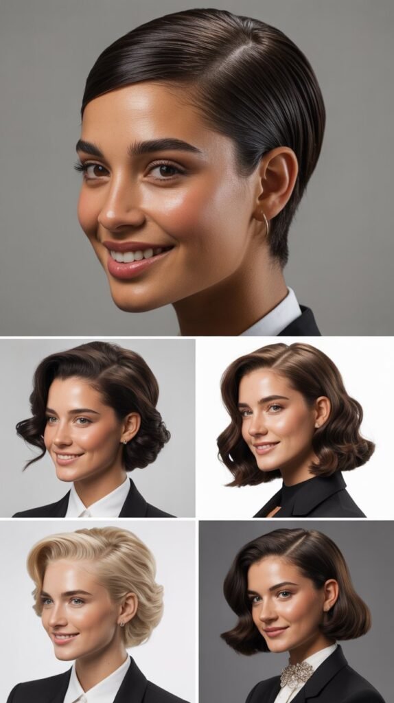  Slicked-Back Pixie for Formal Elegance