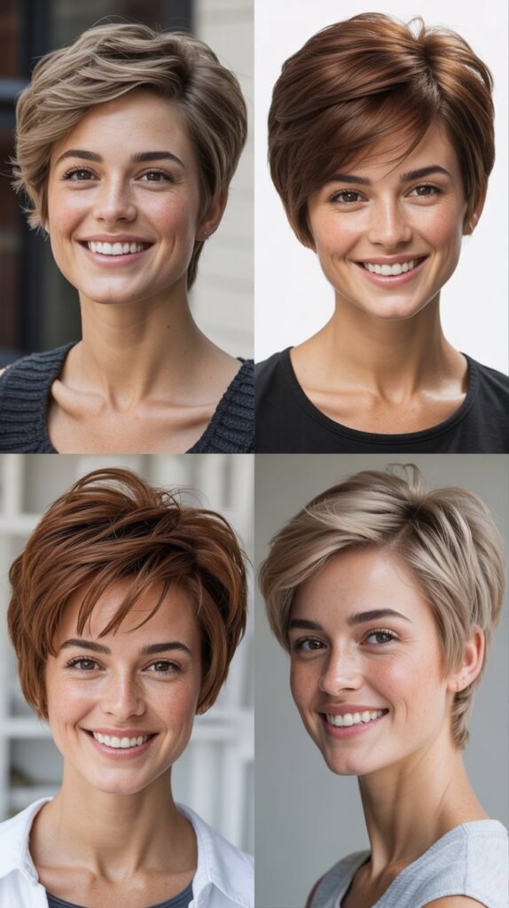 Layered Pixie Bob with Feathered Ends