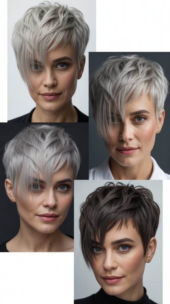  Textured Pixie with Peek-a-Boo Fringe