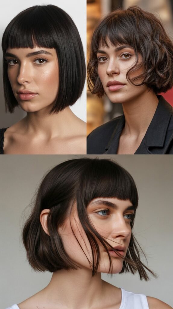 Blunt Cut with Piece-y Bangs