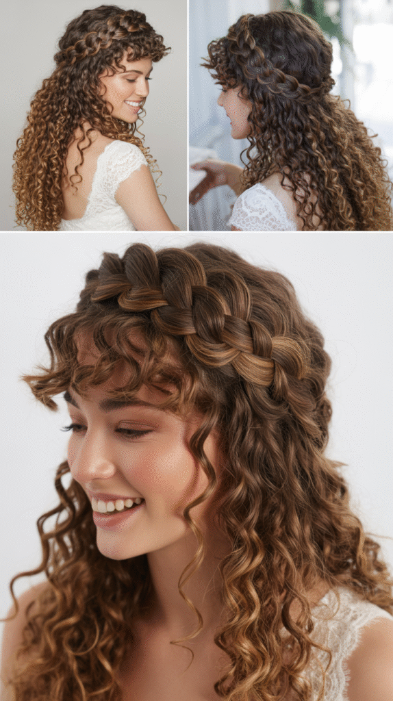 Vintage Curls with Birdcage Veil