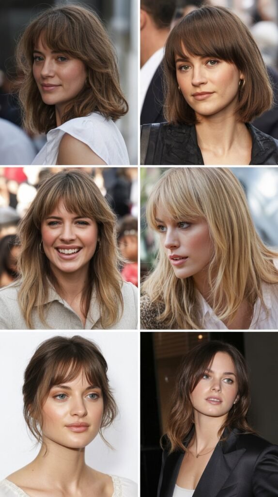 Celebrity-Inspired Wispy Bang Styles for Different Occasions