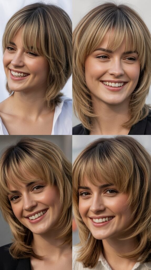 Eyebrow-Grazing Bangs for Classic Appeal