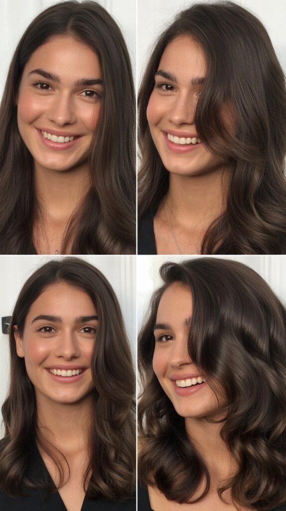 Dark Chocolate Brown Curly Hair Application