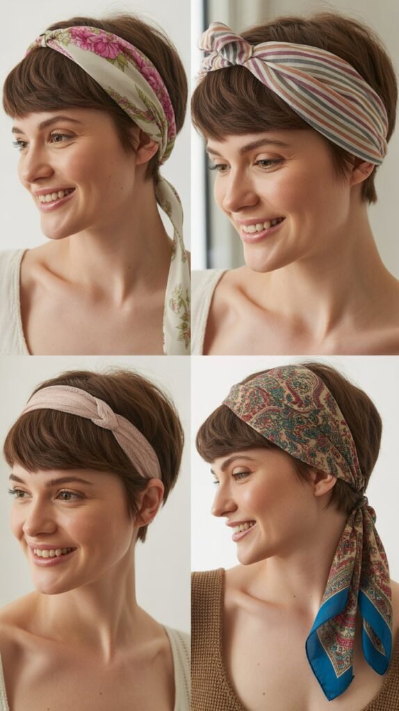 Pixie with Hair Scarves