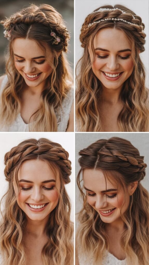 Romantic Half-Up Twisted Crown