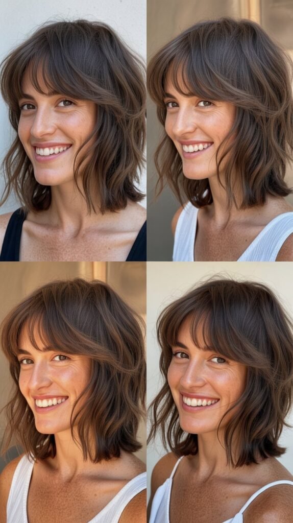 Wispy Bangs With Undone Layers