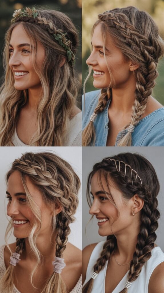 Bohemian Side Braid Crown