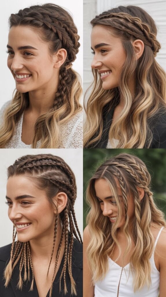  Boho Braided Half-Up