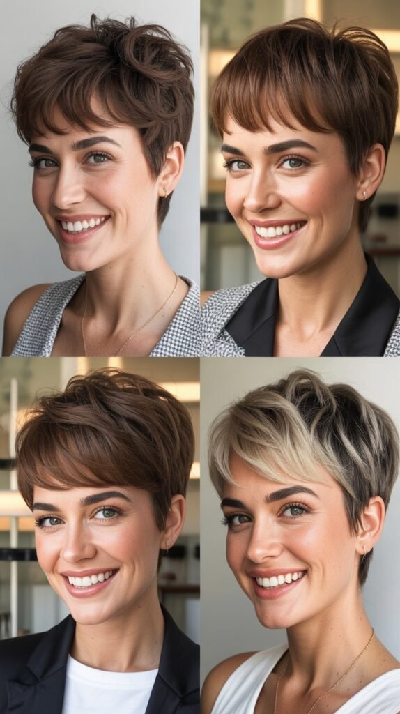 . The Pixie with Forward Fringe