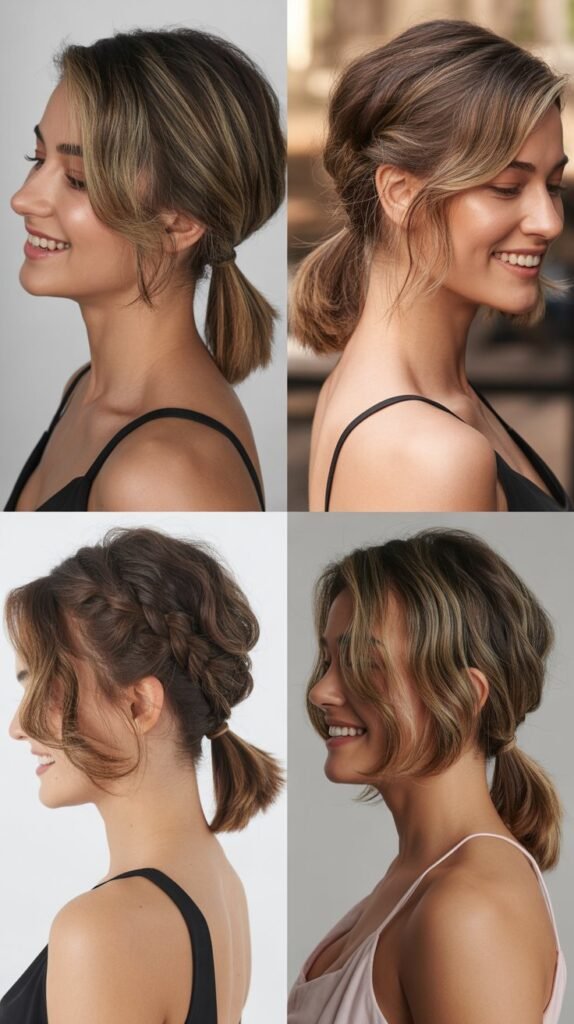 Curly Updo with Loose Tendrils