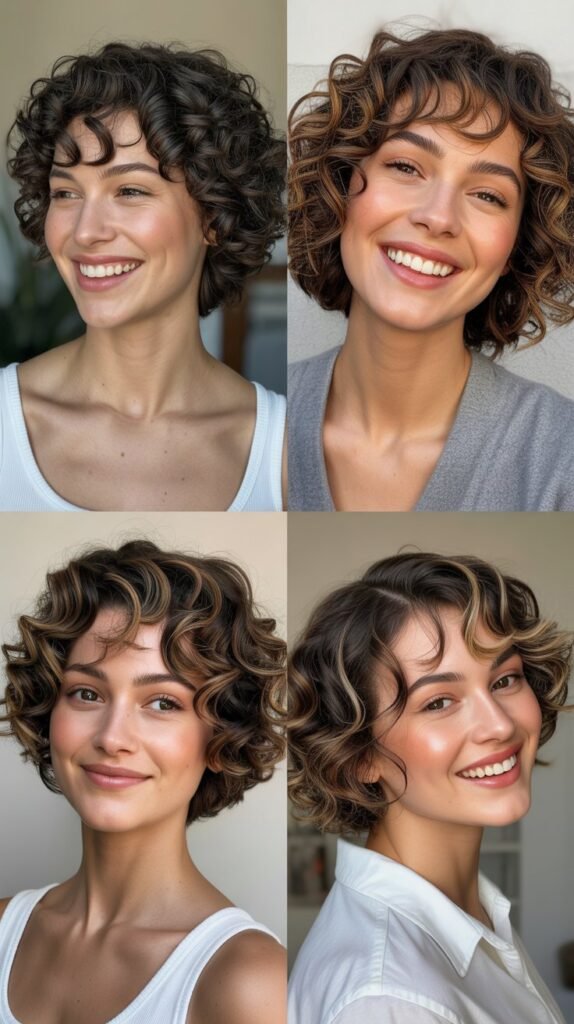 Stacked Curly Bob