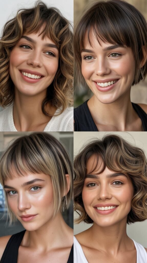 Wispy Baby Bangs With Choppy Layers