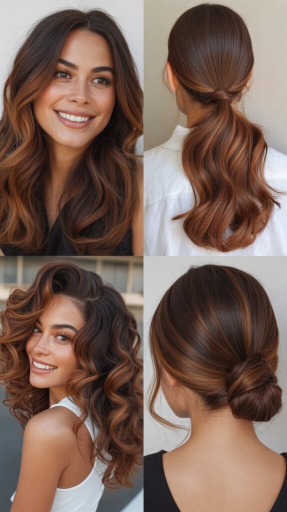  Caramel Highlights on Blown-Out Styles