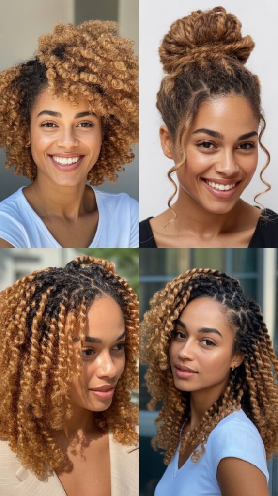 . Wheat Blonde Natural Coils