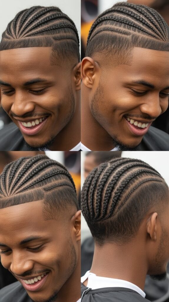 Shadow Fade With Jumbo Cornrows