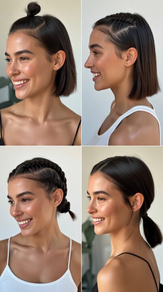 Precision Blunt With Half-Up Styling