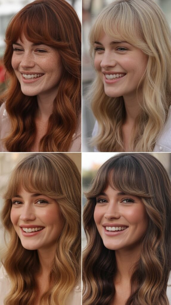 Seasonal Color Changes for Wispy Bangs
