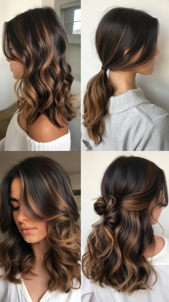 Caramel Dimension for Box-Dyed Dark Brown Hair