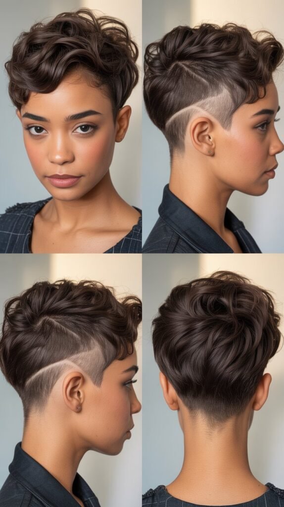 Tapered Pixie With Fade Undercut