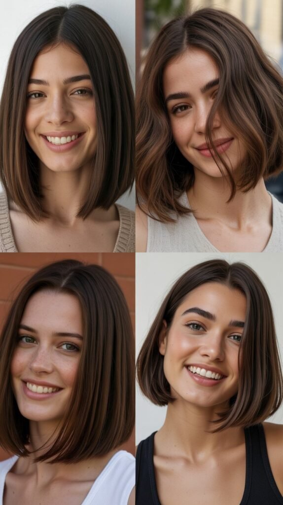  The Blunt Bob With Soft Chocolate Color