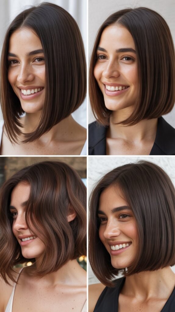The Blunt Bob With Dimensional Brunette