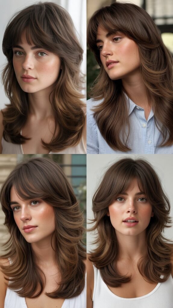  Feathered Bangs With Butterfly Layers