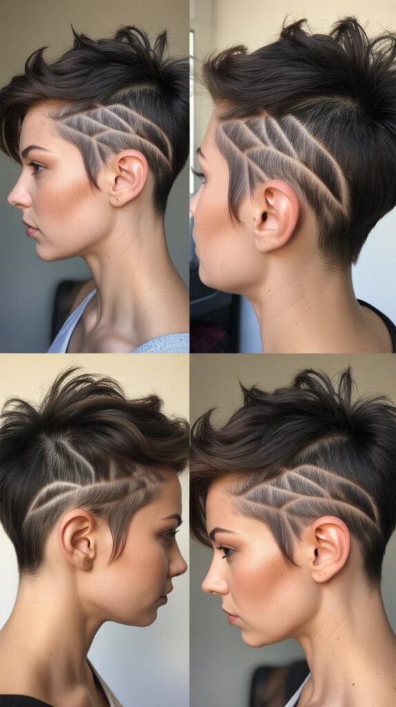  Mohawk-Inspired Pixie With Double Undercuts