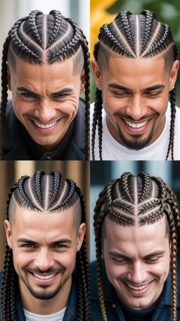 . Diagonal Cornrow Pattern